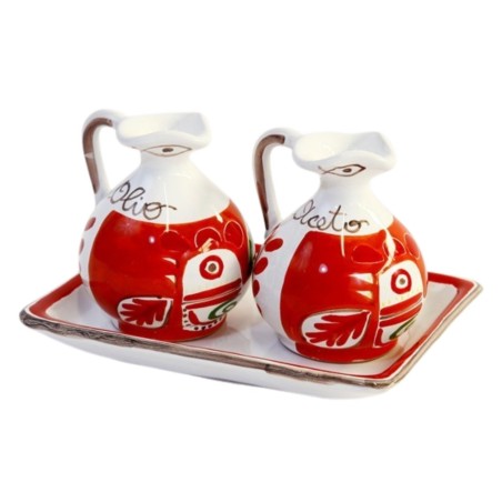 Oil and vinegar set Ceramiche De Simone