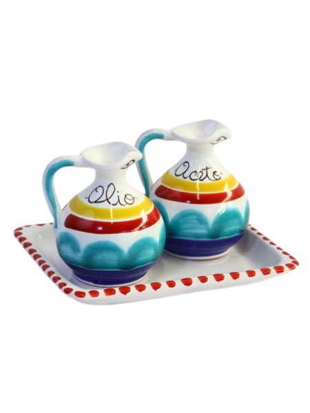 Oil and vinegar set Alicudi Ceramiche De Simone