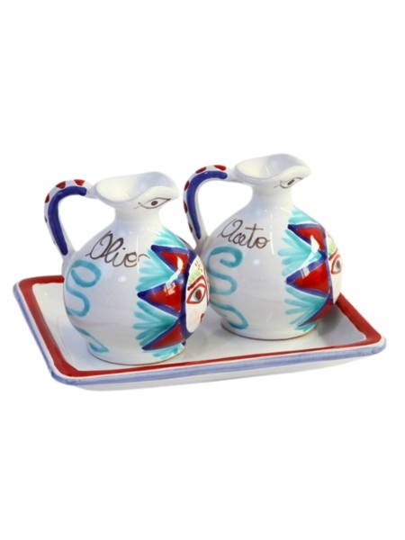 Set olio aceto Salina Ceramiche De Simone