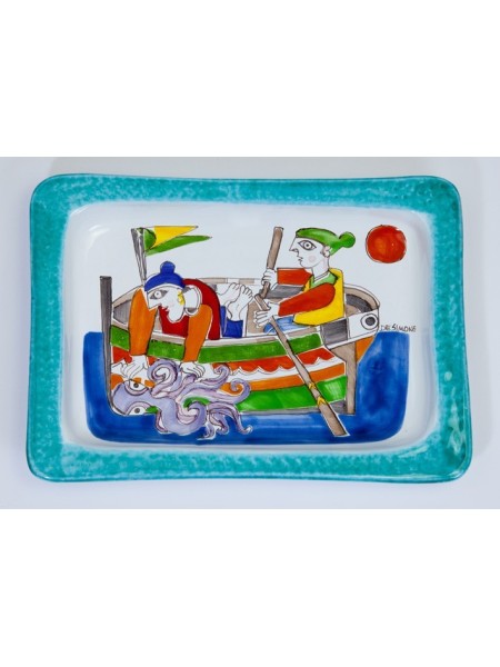Vassoio Rettangolare Folk  Pescatori VSS40FK2