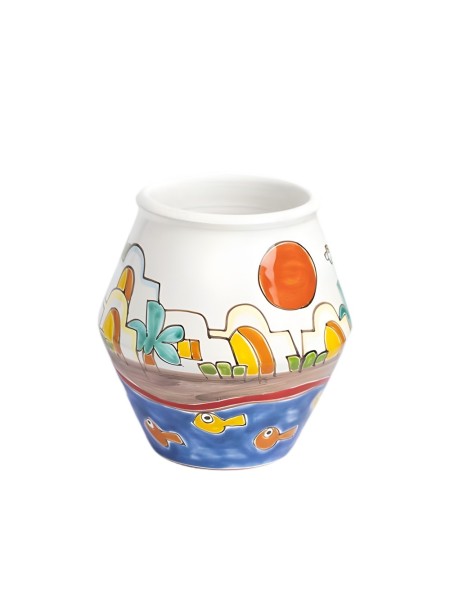 Vaso artigianale ceramiche siciliane de simone Dammusi VS537DA