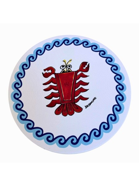 Sottopiatto in tessuto aragosta Ceramiche De Simone