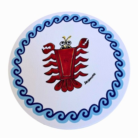 Sottopiatto in tessuto aragosta Ceramiche De Simone