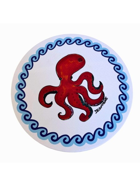 Sottopiatto in tessuto Polpo Ceramiche De Simone