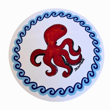 Sottopiatto in tessuto Polpo Ceramiche De Simone