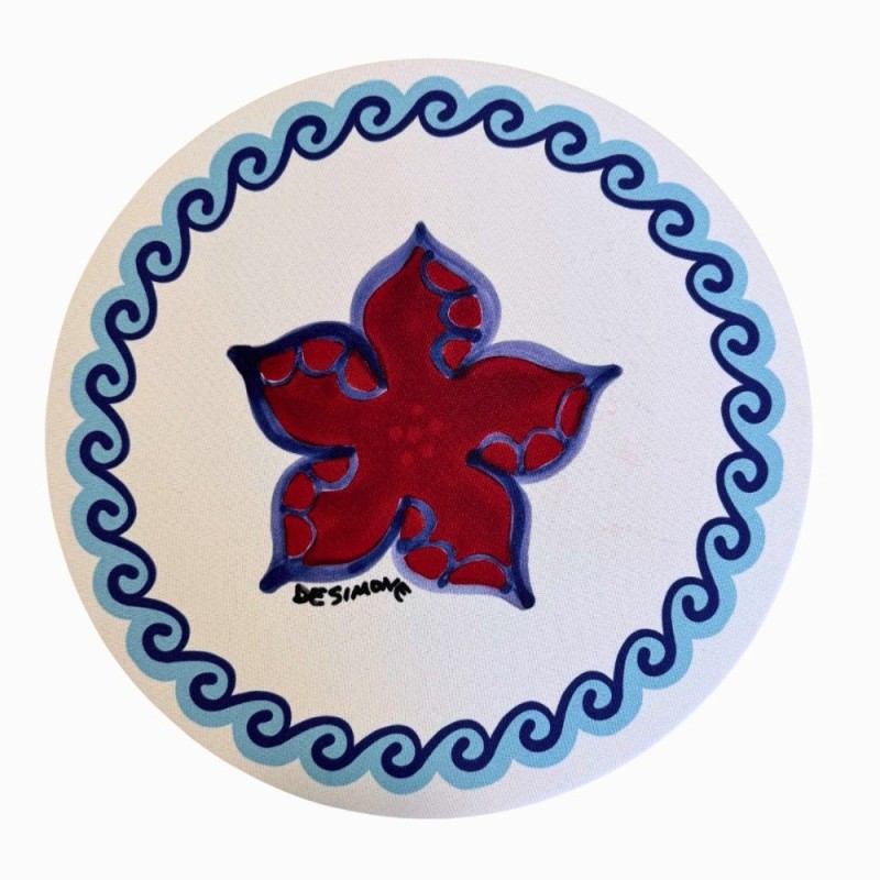 Fabric charger mat Folk Starfish De Simone Pottery