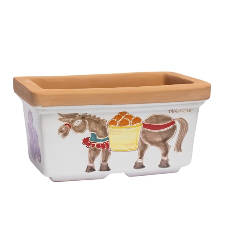 Rectangular planter Folk Donkey VSPRAS