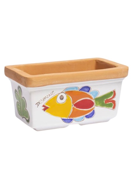Fioriera rettangolare Folk Pesce