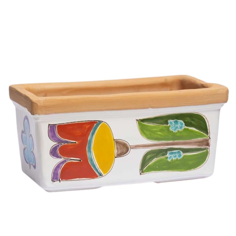 Rectangular planter Folk Tulip