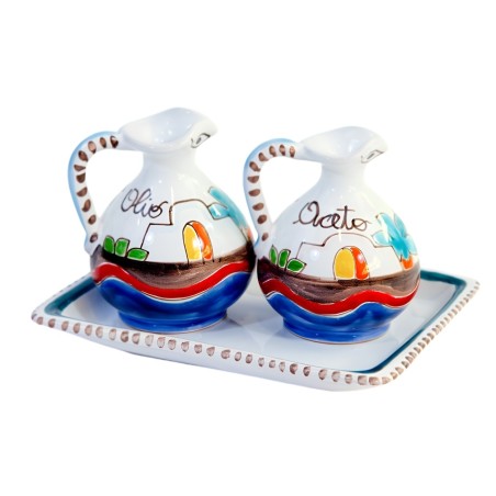 Oil and vinegar set Dammusi Ceramiche De Simone