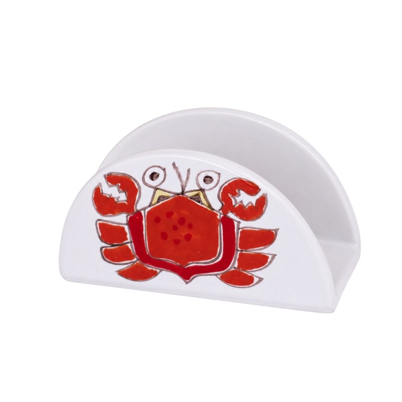 Napkin ring Folk Crab Cancer Ceramiche De Simone