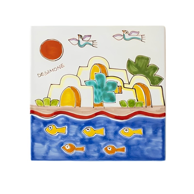 Piastrella Dammusi Ceramiche artigianali siciliane De Simone