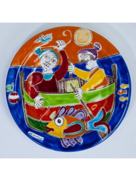 Piatto Tondo DS 25 cm PT25DS-16 Pescatori