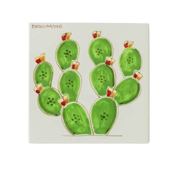 Ceramic Wall Tile Pricly Pear desimone pottery Folk PI297FC