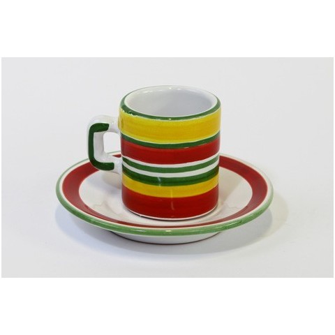 Coffee Cup with Saucer desimone pottery Procida
