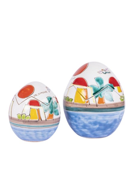 Uovo scatola pasqua artigianale Dammusi ceramiche de simone