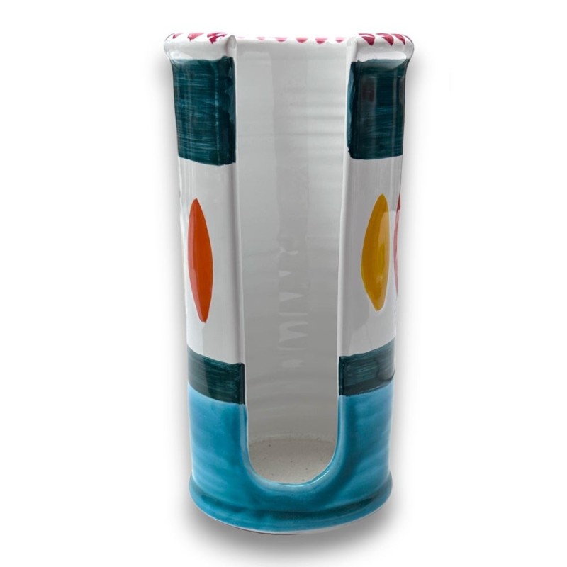 Portabicchieri artigianale mangiallegro Solunto ceramiche de simone