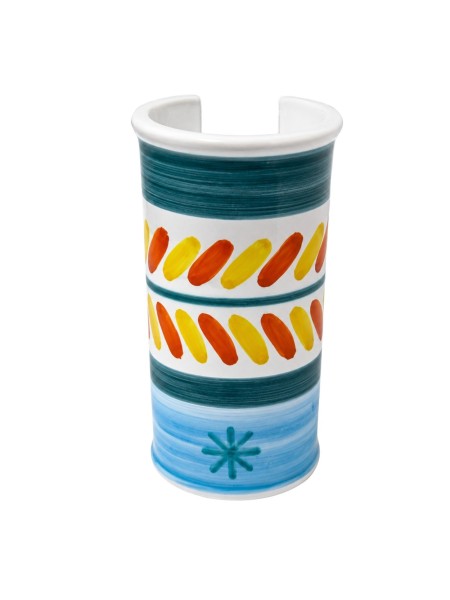 handmade sicilian ceramic Glass Holder Segesta de simone pottery
