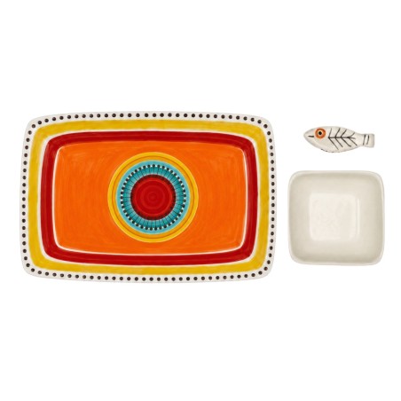 Handmade ceramic sicilian Sushi set Pantelleria De Simone Pottery