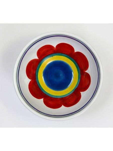 Sicilian round ceramic Appetizers Plate de simone pottery Sibari BUFSI