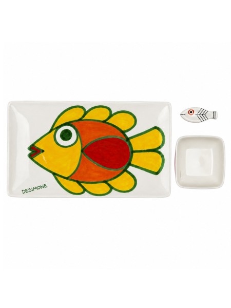 Set sushi ceramica artigianale siciliane Panarea De Simone