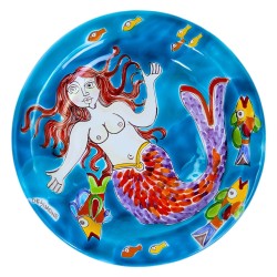 Circular plate DS 25 cm Mermaid PT25DS-03 Ceramiche De Simone