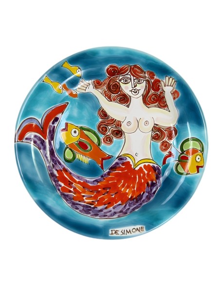 Piatto tondo DS 18 cm Sirena DS-01 Ceramiche De Simone
