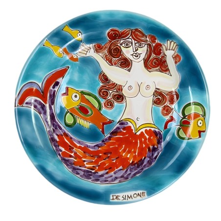Circular plate DS 18 cm Mermaid DS-01 Ceramiche De Simone