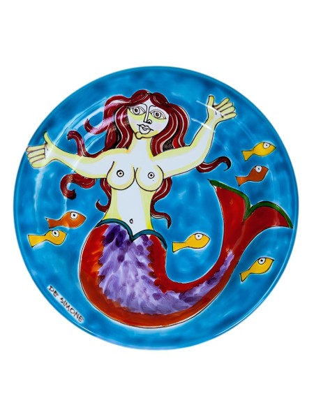 Circular plate DS 18 cm Siren DS-19 Ceramiche De Simone