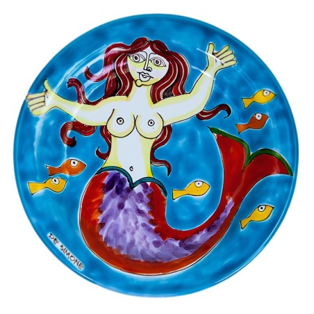 Piatto tondo DS 18 cm Sirena DS-19 Ceramiche De Simone