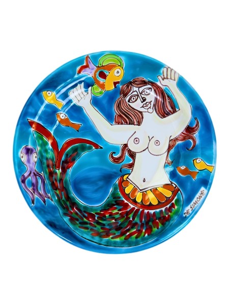 Piatto tondo DS 18 cm Sirena PT18DS-32 Ceramiche De Simone