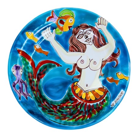 Piatto tondo DS 18 cm Sirena PT18DS-32 Ceramiche De Simone