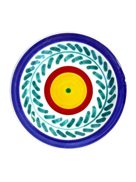 Piatto tondo artigianale ceramica siciliana Selinunte PTSE De Simone