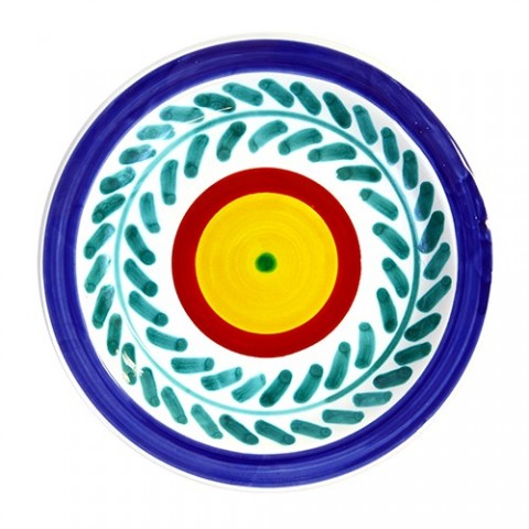 Piatto tondo artigianale ceramica siciliana Selinunte PTSE De Simone