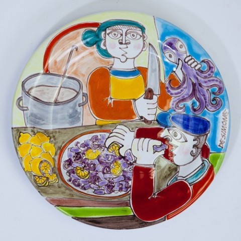 Circular Plate DS 18 cm Cooking octopus PT18DS-14