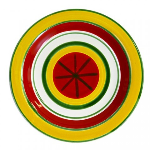 Piatto Tondo ceramiche de simone Procida PTPR