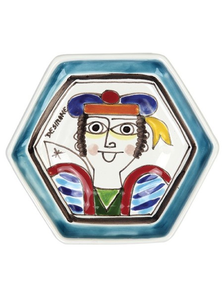 Hexagonal Ashtray Folk Sailor PC300FK-1
