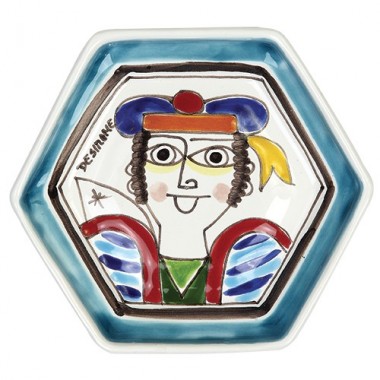 Hexagonal Ashtray Folk Sailor PC300FK-1