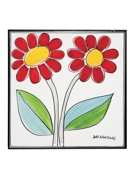 Piastrella Folk Fiori Ceramiche De Simone PI297FK-04F
