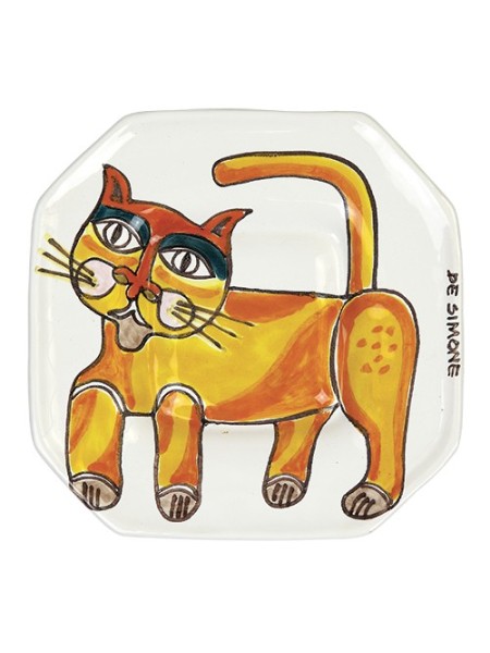 Posacenere Folk gatto ceramiche de simone PC311FK-1