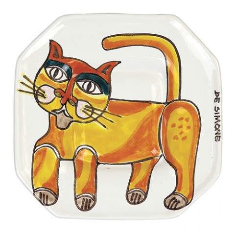 Posacenere Folk gatto ceramiche de simone PC311FK-1
