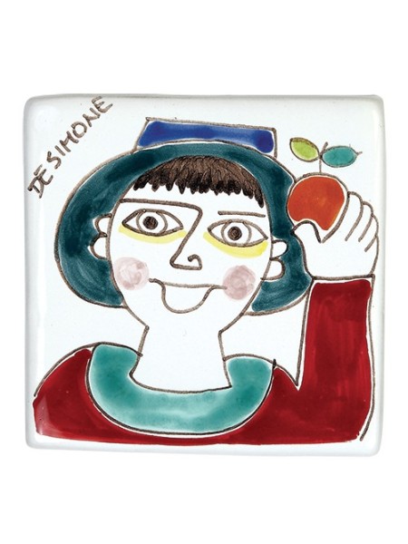 Decorative tile Folk Man with Fruit TZT685FK-11