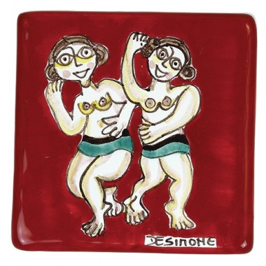 Tozzetto segno zodiacale Gemelli ceramiche de simone TZT685FCFK