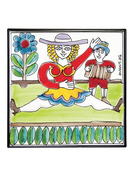 Ceramic Wall Tile Folk Dance PI297FK-21G