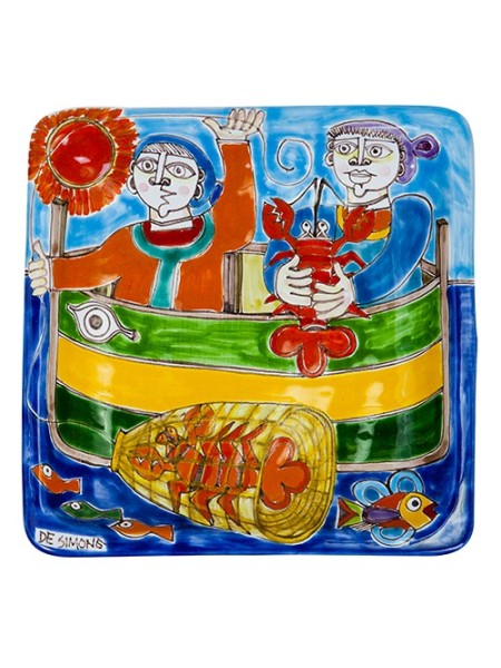 Piatto Quadrato 24x24 DS 31 Pescatori di Granchi