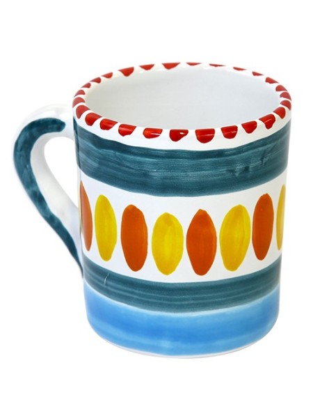 Tazza Mug Ceramiche De Simone decorata a mano Solunto
