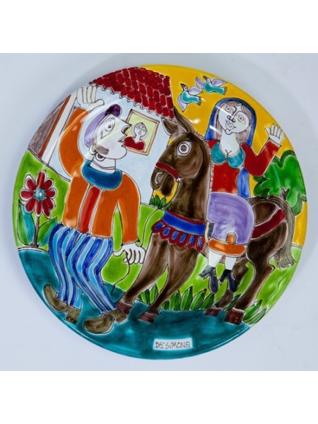 Circular Plate DS 25 cm Horseback Ride PT25DS-12