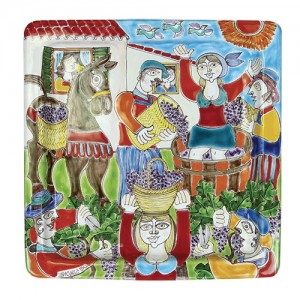 Squared Plate 37x37 DS Grape Harvest PQ37DS-7