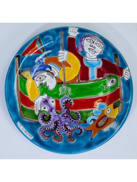 Circular Plate DS 25 cm PT25DS-19 Fishermen