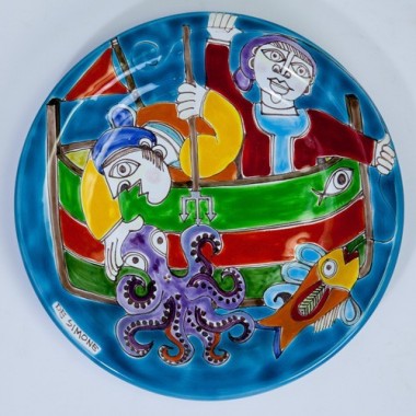 Circular Plate DS 25 cm PT25DS-19 Fishermen